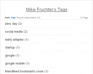 You can click Top Tags to see all of a user's tags, notice the sort options